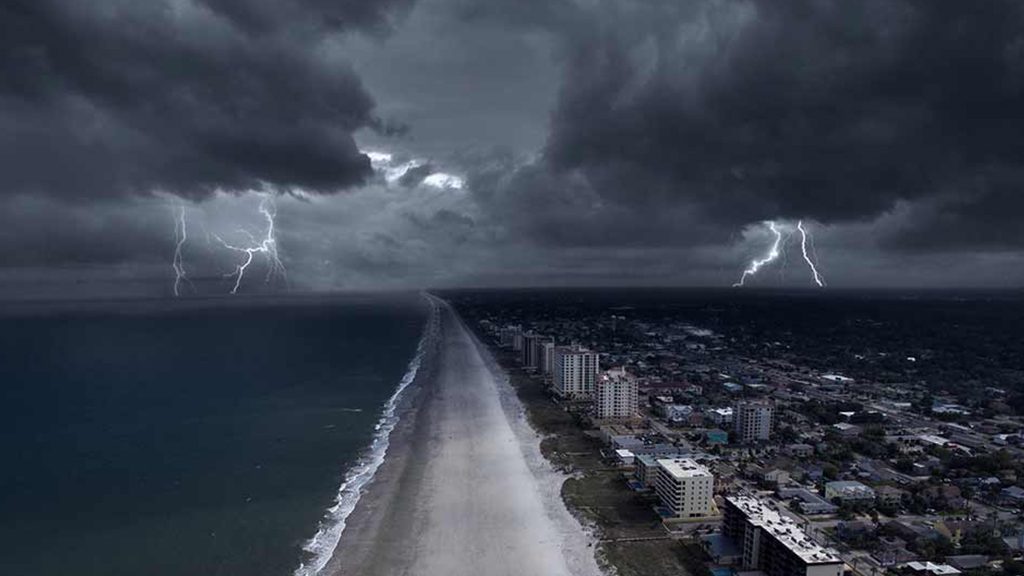 Tempête sur la côte de la Floride