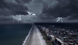 Tempête sur la côte de la Floride