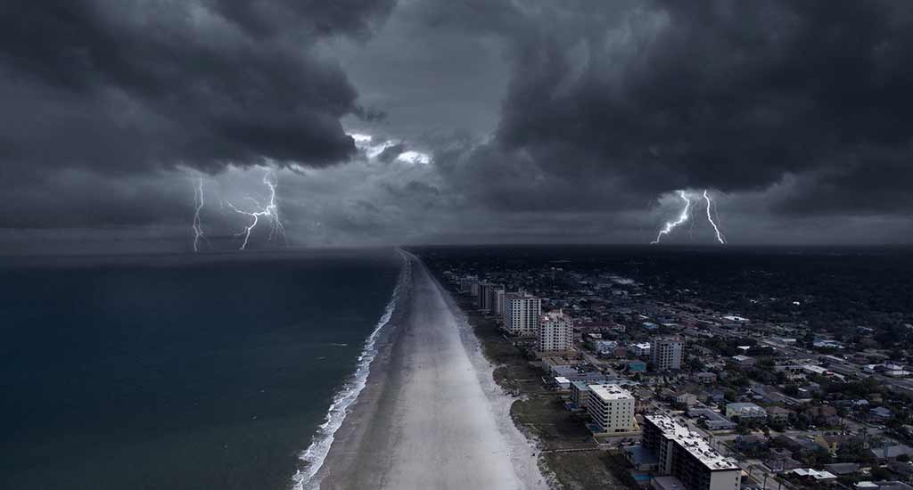 Tempête sur la côte de la Floride