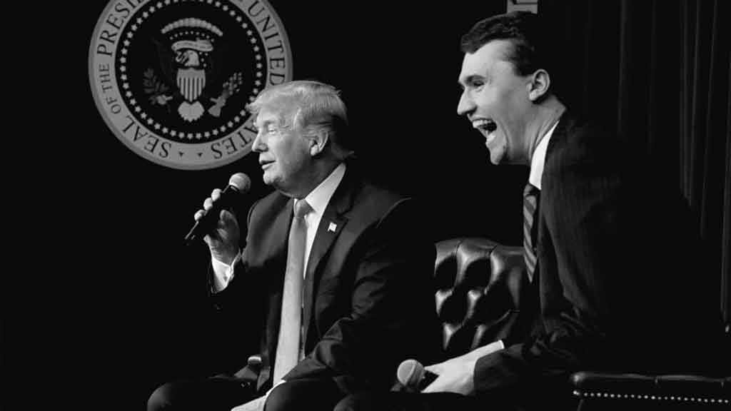 Charlie Kirk, lors d'un meeting avec Donald Trump
