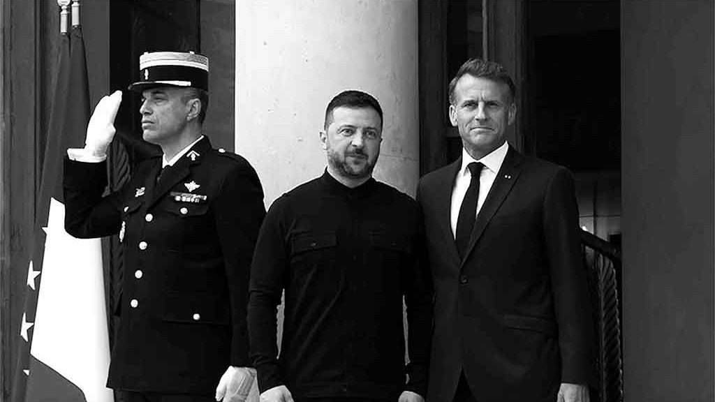Emmanuel Macron et Volodymyr Zelensky, Paris, perron de l'Élysée, 3/09/2025
