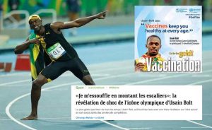 Usain Bolt, avant et après sa vaccination anti-COVID