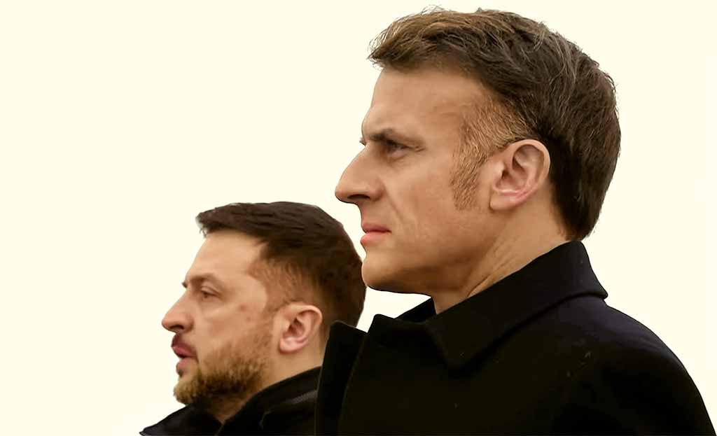 Volodymyr Zelensky et Emmanuel Macron, base de Villacoublay, 17 novembre 2025.