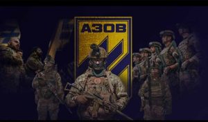 Combattants en armes du régiment Azov (3e brigade d'assaut d'Ukraine)
