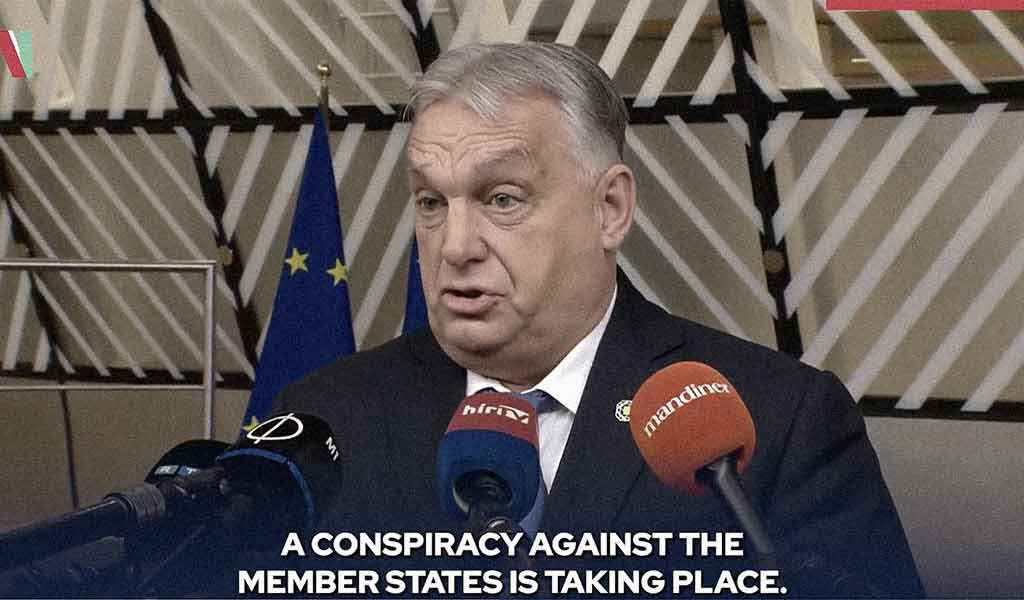 Viktor Orban à la sortie du sommet européen du 18 décembre 2025, dénonce un coup d'état européen et une marche forcée vers la guerre