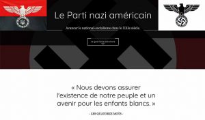 Les 14 mots, slogan du Parti nazi américain, aperçu sur la plaque d'un véhicule du ministère de la Défense ukainien