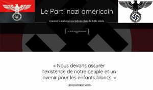 Les 14 mots, slogan du Parti nazi américain, aperçu sur la plaque d'un véhicule du ministère de la Défense ukainien