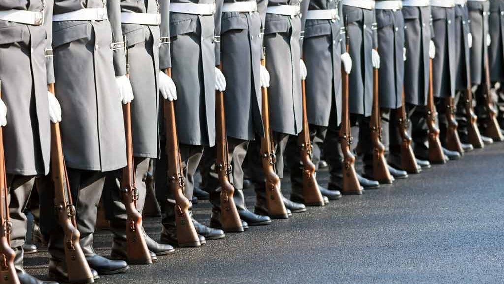 Soldats allemands lors d'une parade militaire