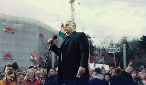 Viktor Orban lors d'un meeting électoral, mars 2026.