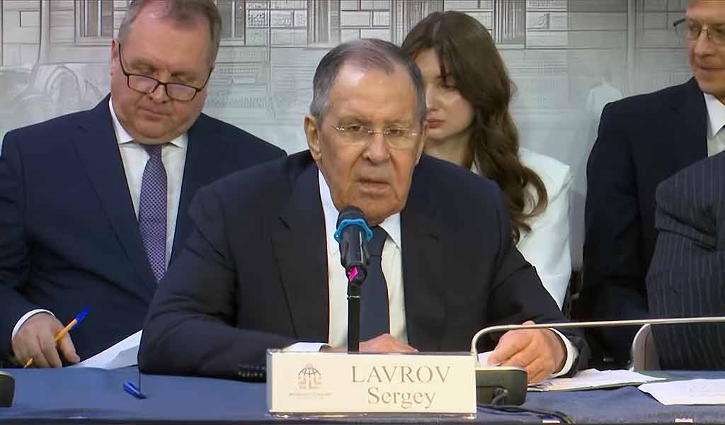 Sergueï Lavrov, Moscou, Conférence ur l'Ukaine, 23 juin 2026.