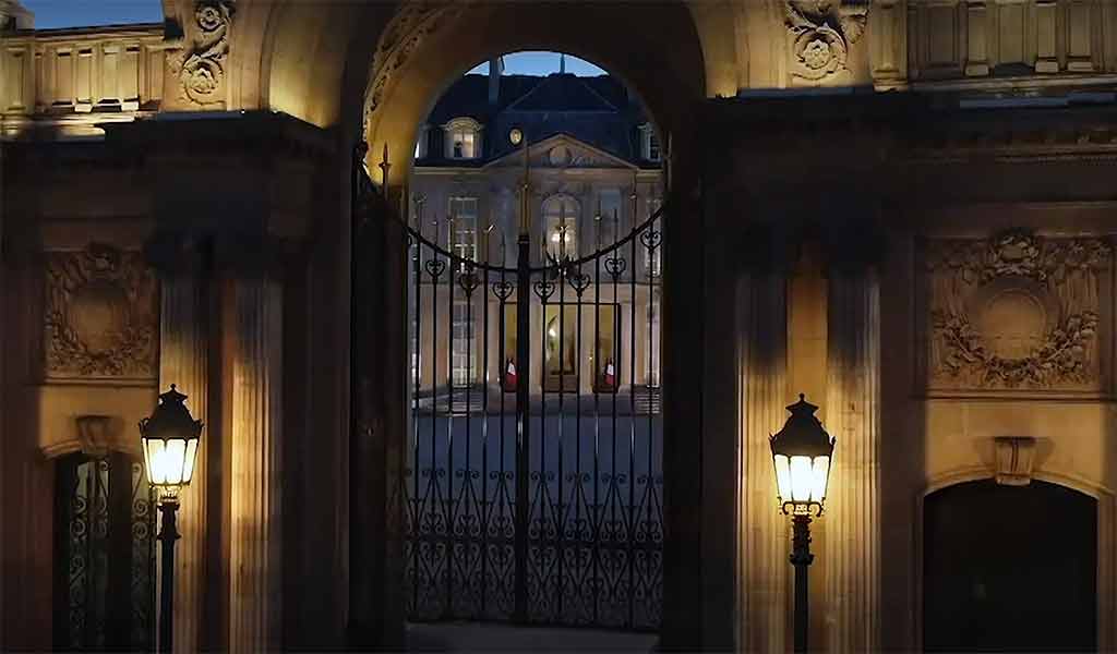 Palais de l'Élysée au crépuscule