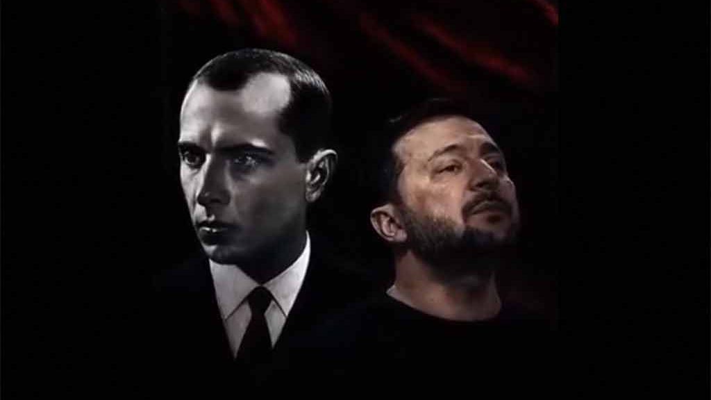 Stepan Bandera et Volodymyr Zelensky