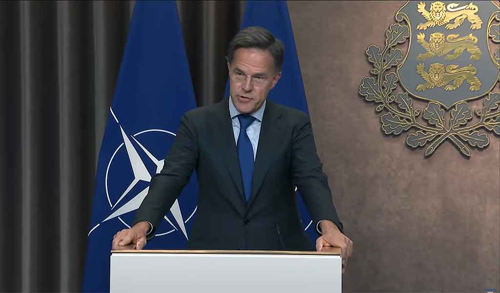Mark Rutte, secrétaire général de l'OTAN, Talllnn (Estonie), le 14 octobre 2026
